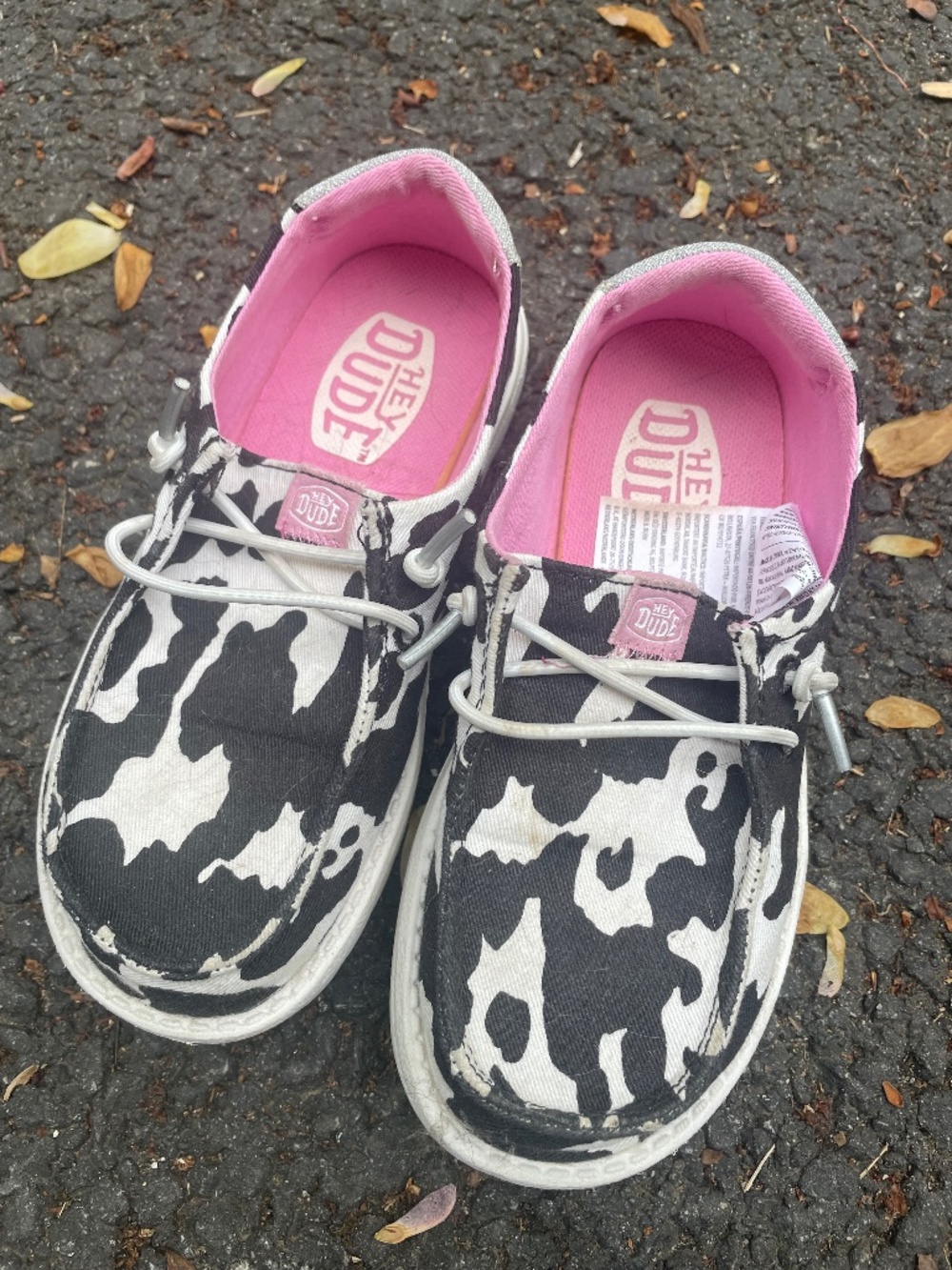 Hey Dudes Kids Cow Print